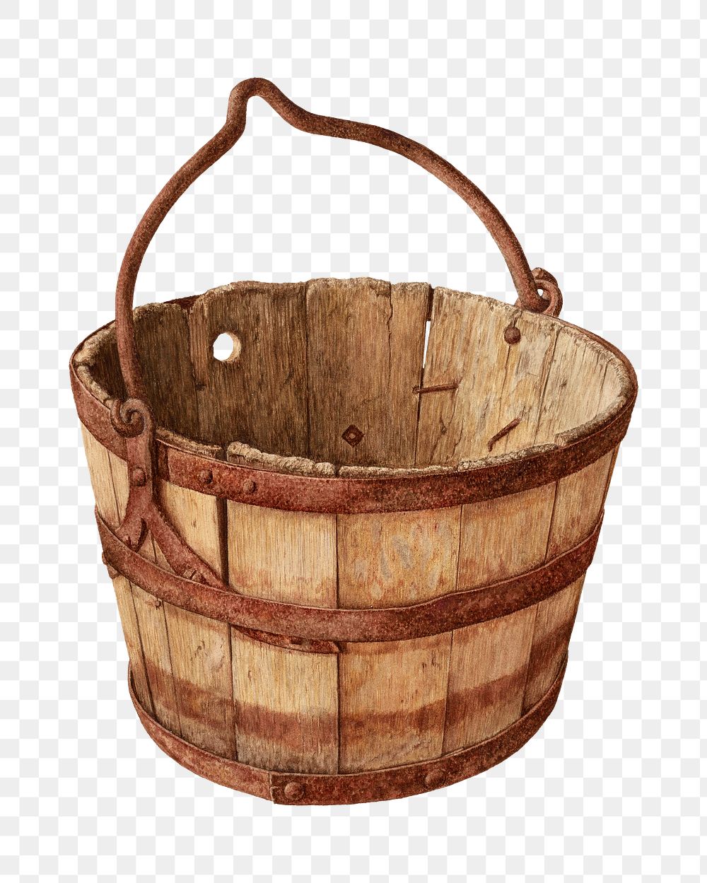 Miner's ore bucket png on transparent background, remixed by rawpixel