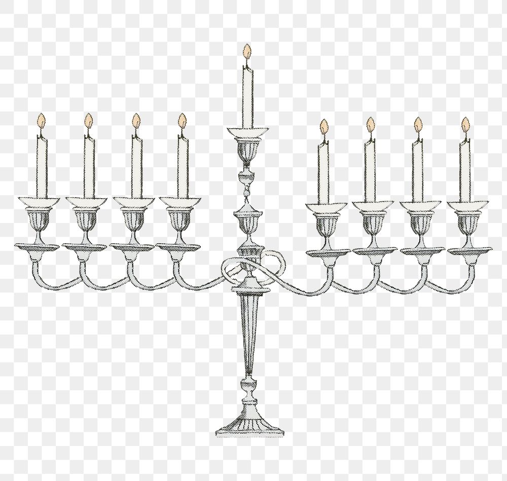 Candelabra png on transparent background, remixed by rawpixel