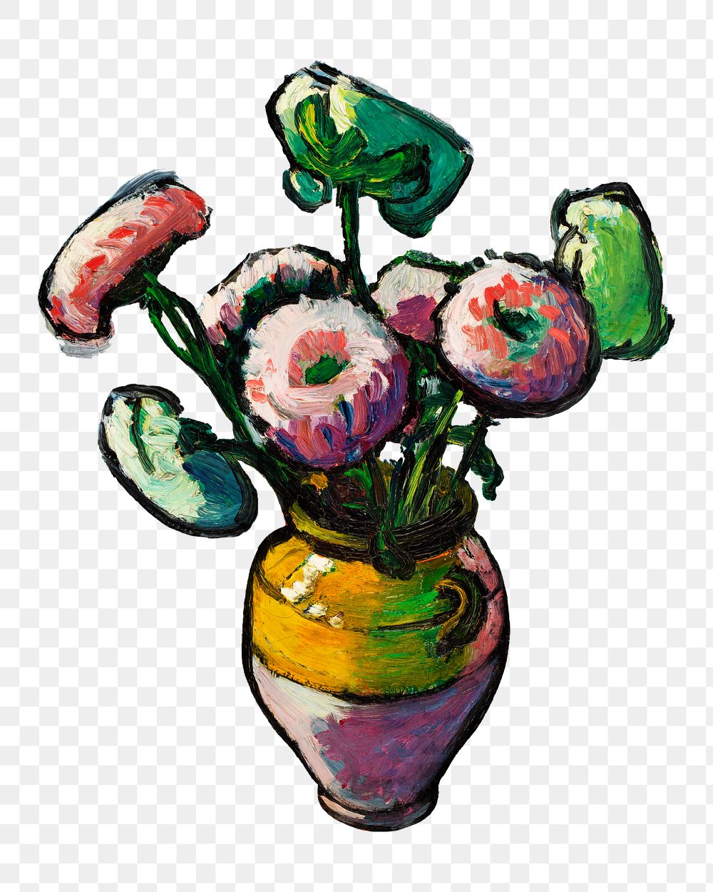 Zinnia flower png Henry Lyman Sayen's famous artwork sticker, transparent backgrounn, remixed by rawpixel