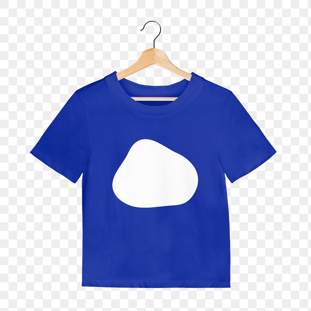 Blue t-shirt png sticker, fashion transparent background