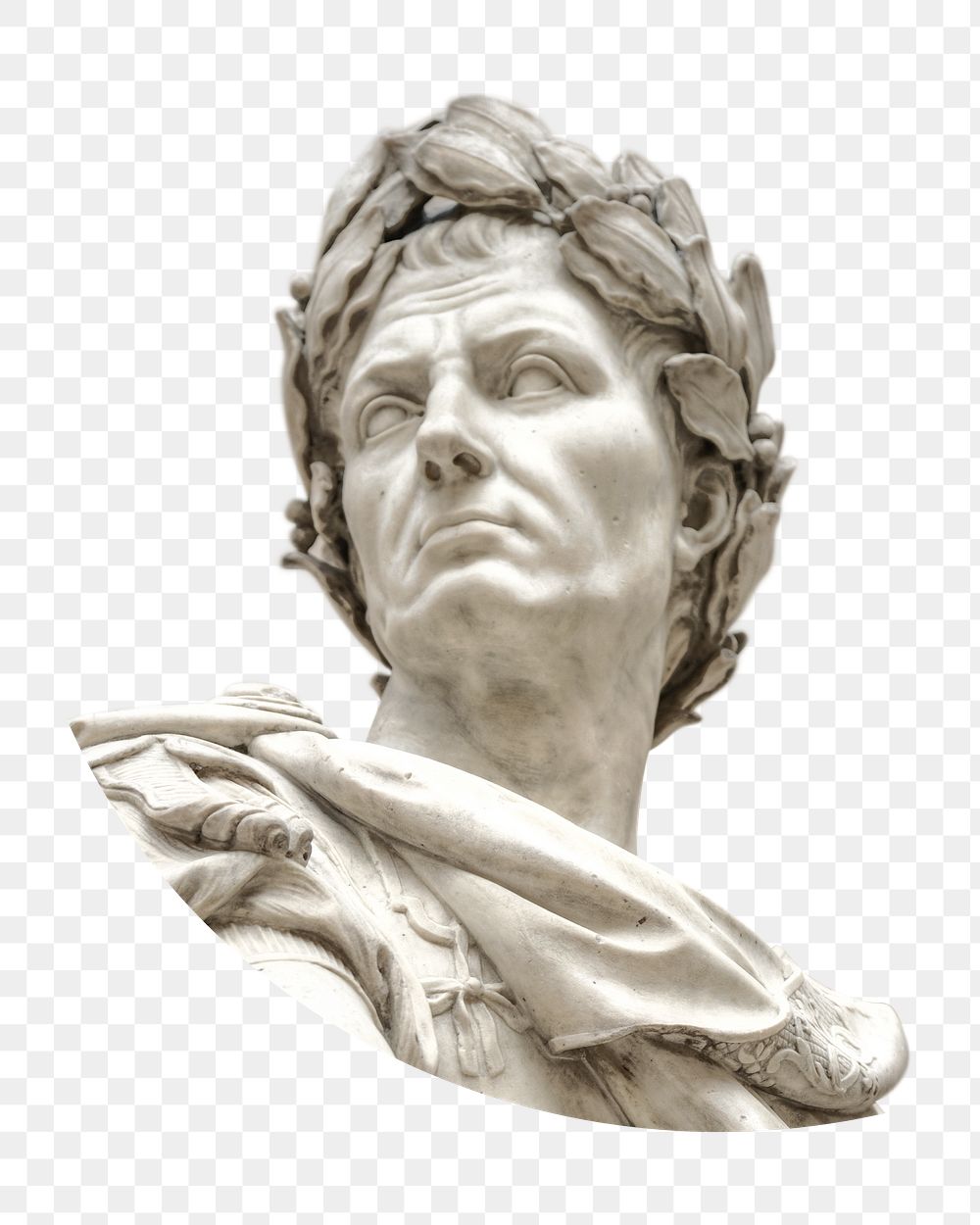 Julius Caesar statue png sticker, transparent background