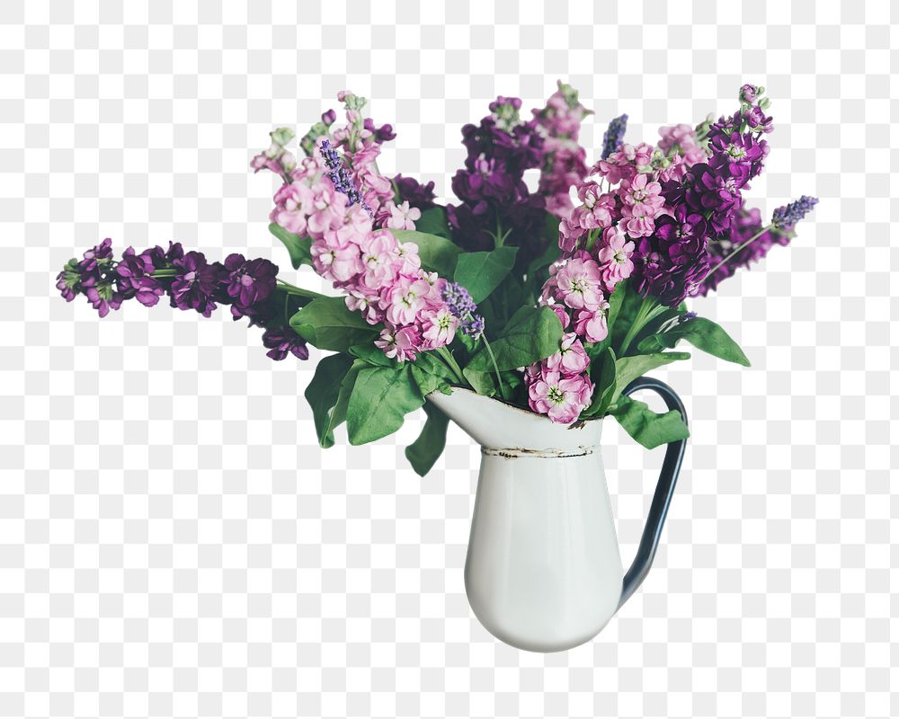 Lilac flowers png sticker, transparent background