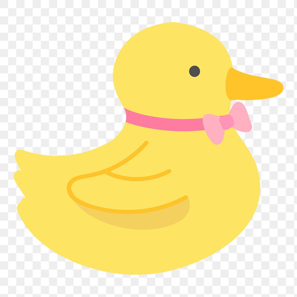 Cute rubber duck png sticker, transparent background