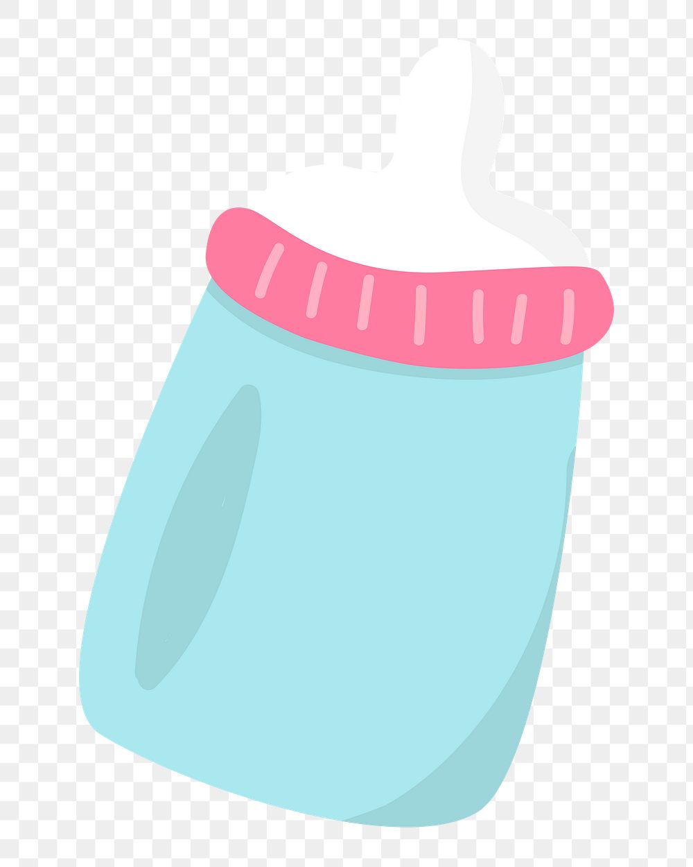 Baby milk bottle png sticker, transparent background