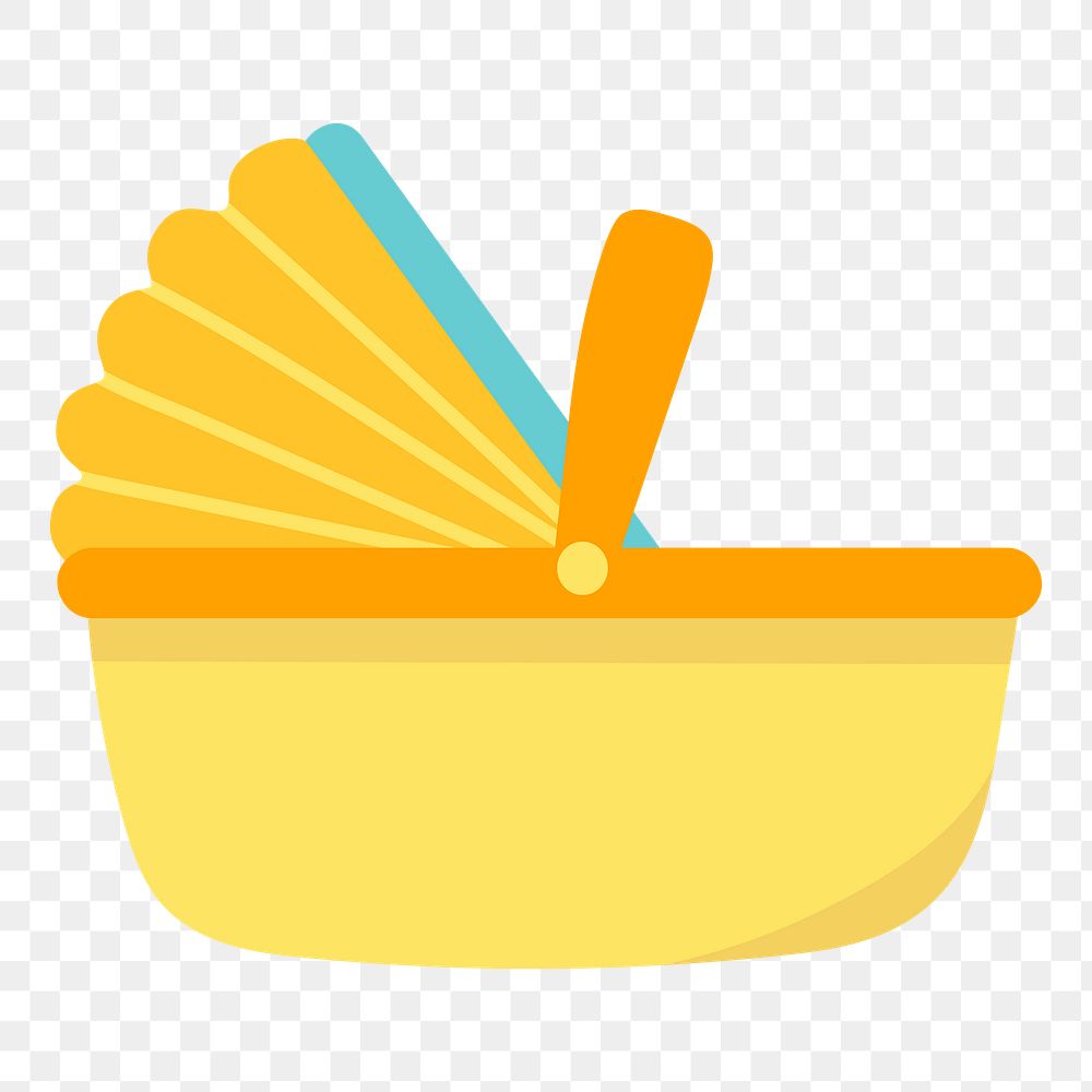 Baby basket png sticker, transparent background