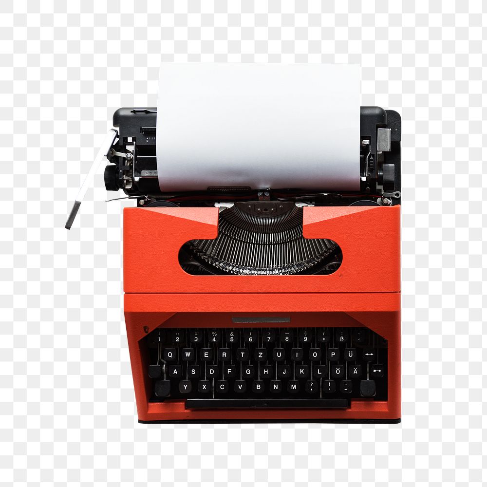 Retro typewriter png sticker, transparent background