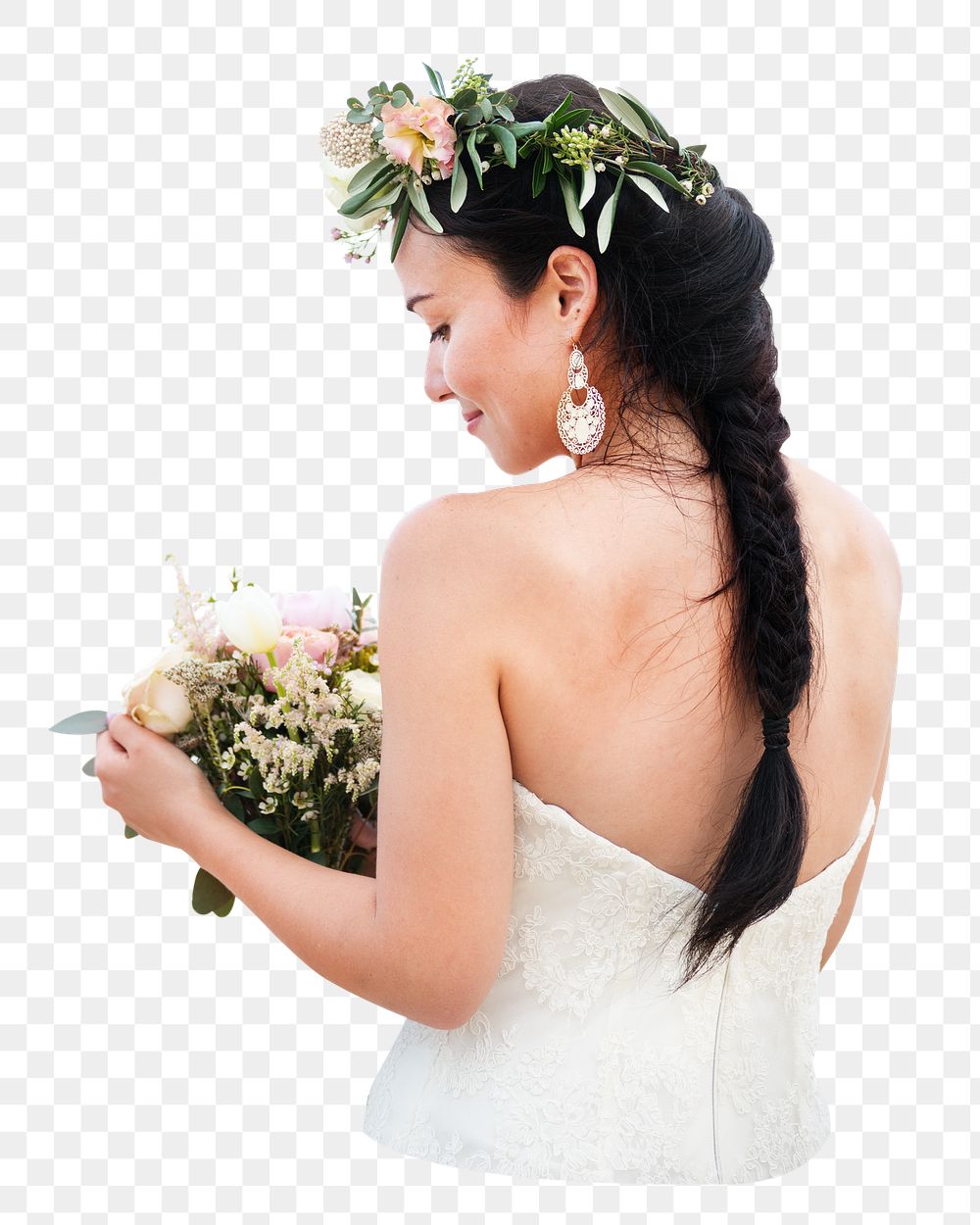 Beautiful bride png sticker, transparent background