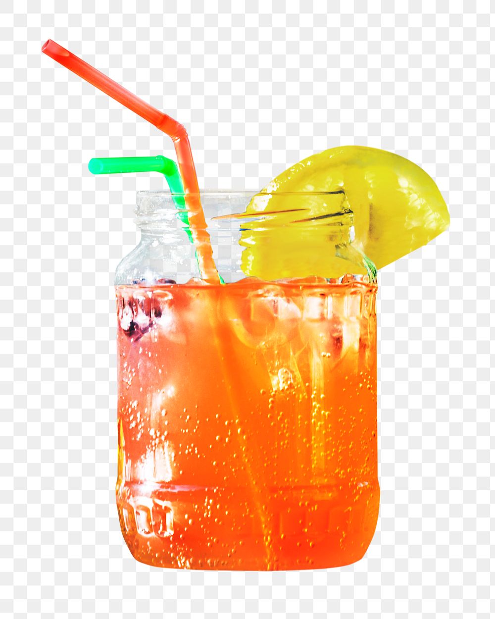 Orange cocktail png, transparent background