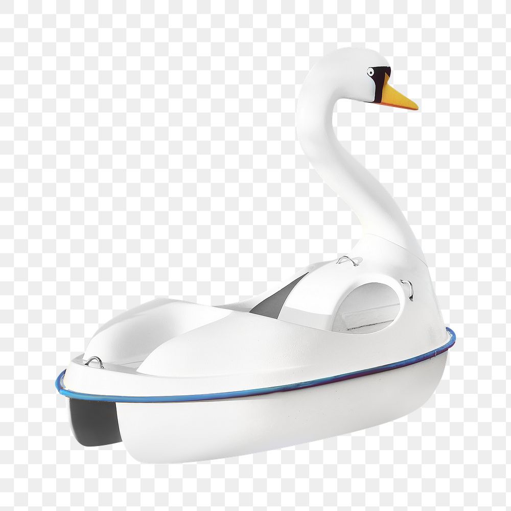 Png swan pedal boat, isolated object, transparent background