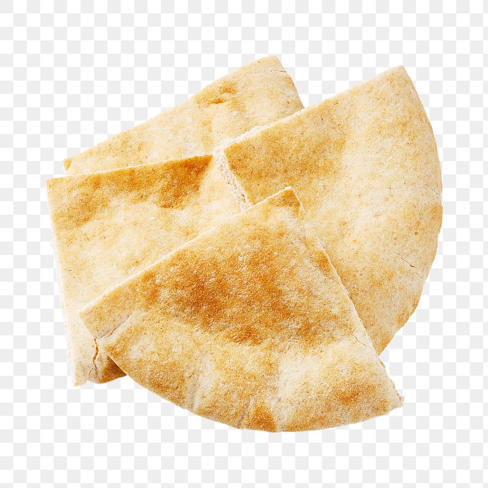 Pita pocket bread png collage element, transparent background