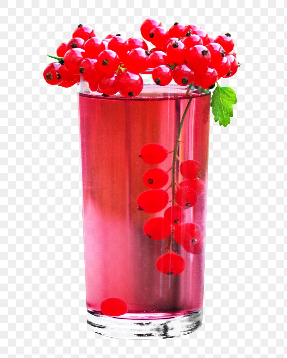 Png red currant juice, collage element, transparent background