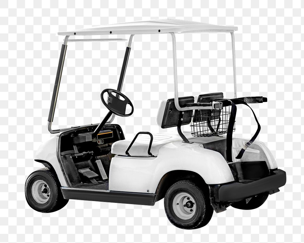 Png golf car, isolated object, transparent background
