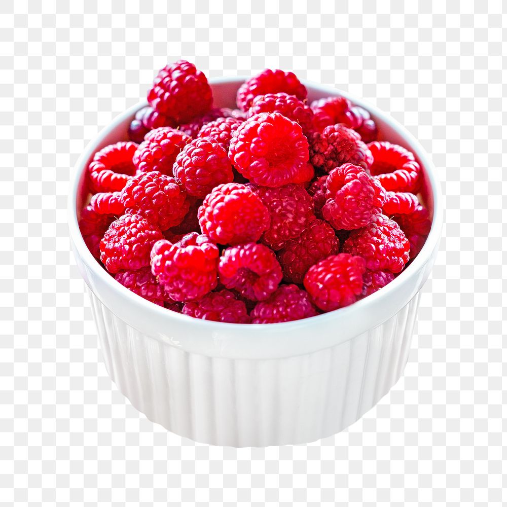 Raspberry png collage element on transparent background