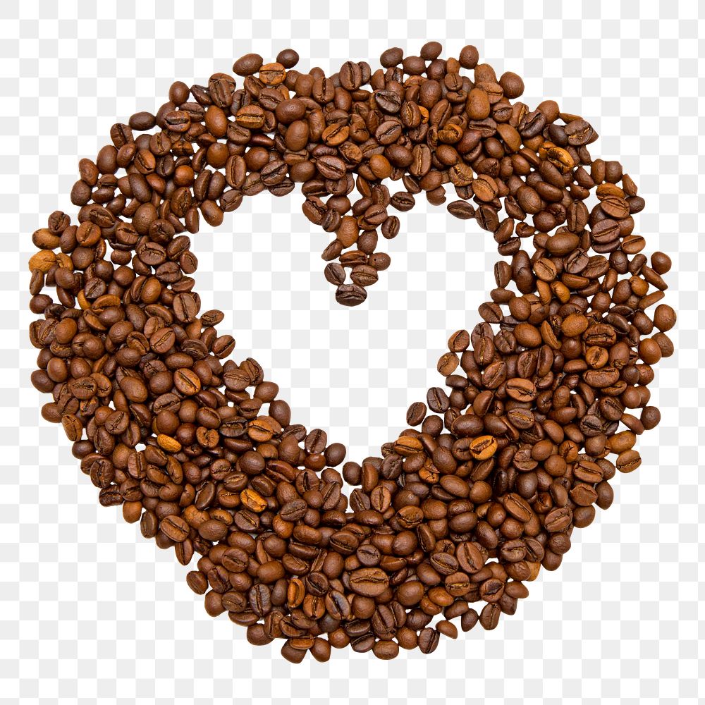 Coffee beans png, food element, transparent background