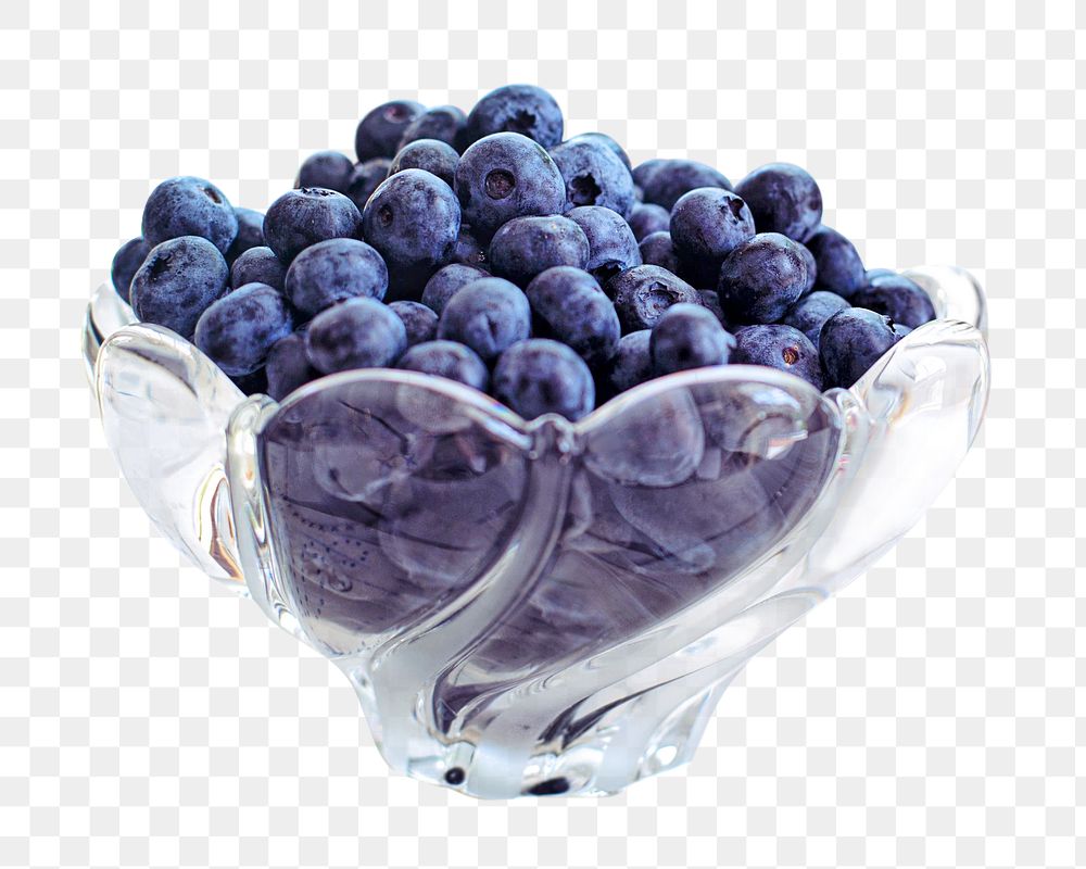 Fresh blueberries png collage element, transparent background
