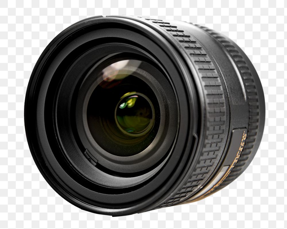 Png camera lens, isolated object, transparent background