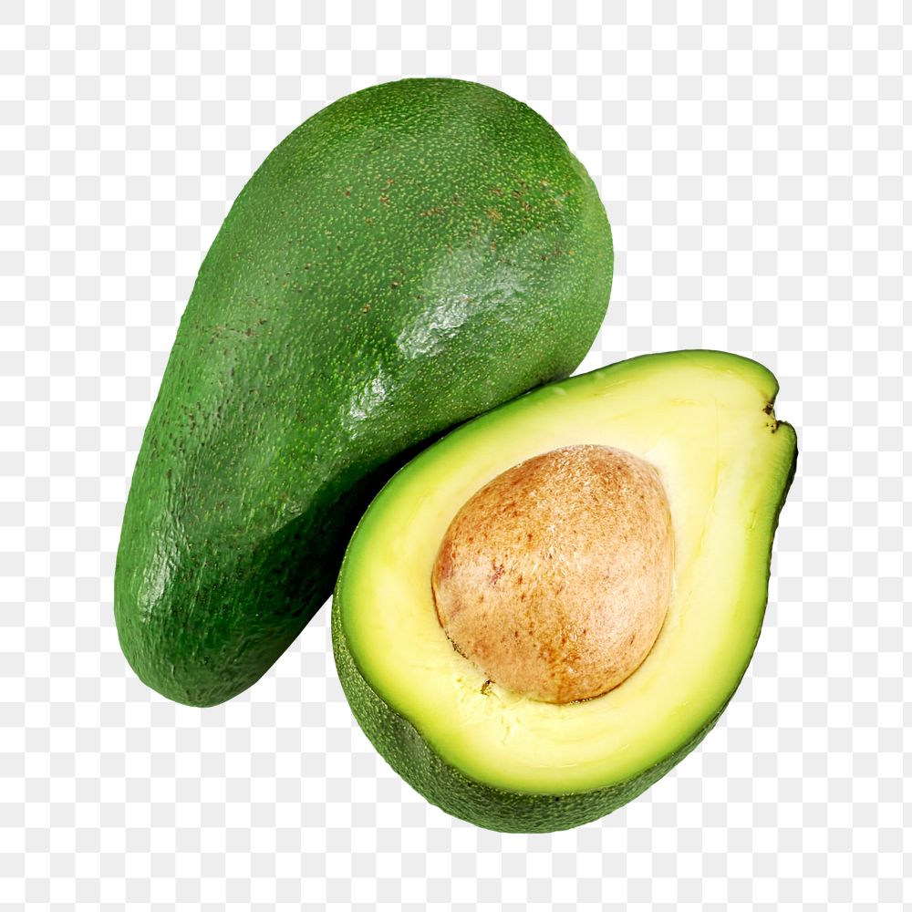 Avocado png collage element, transparent background