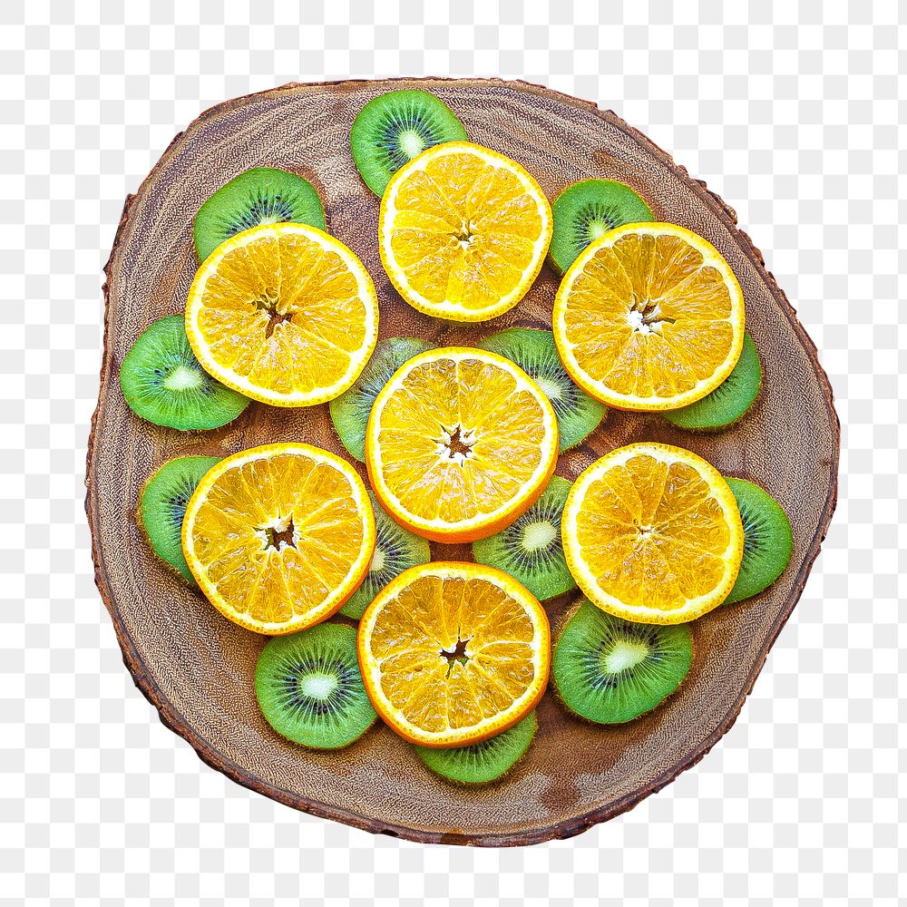 Oranges & Kiwifruits  png collage element, transparent background