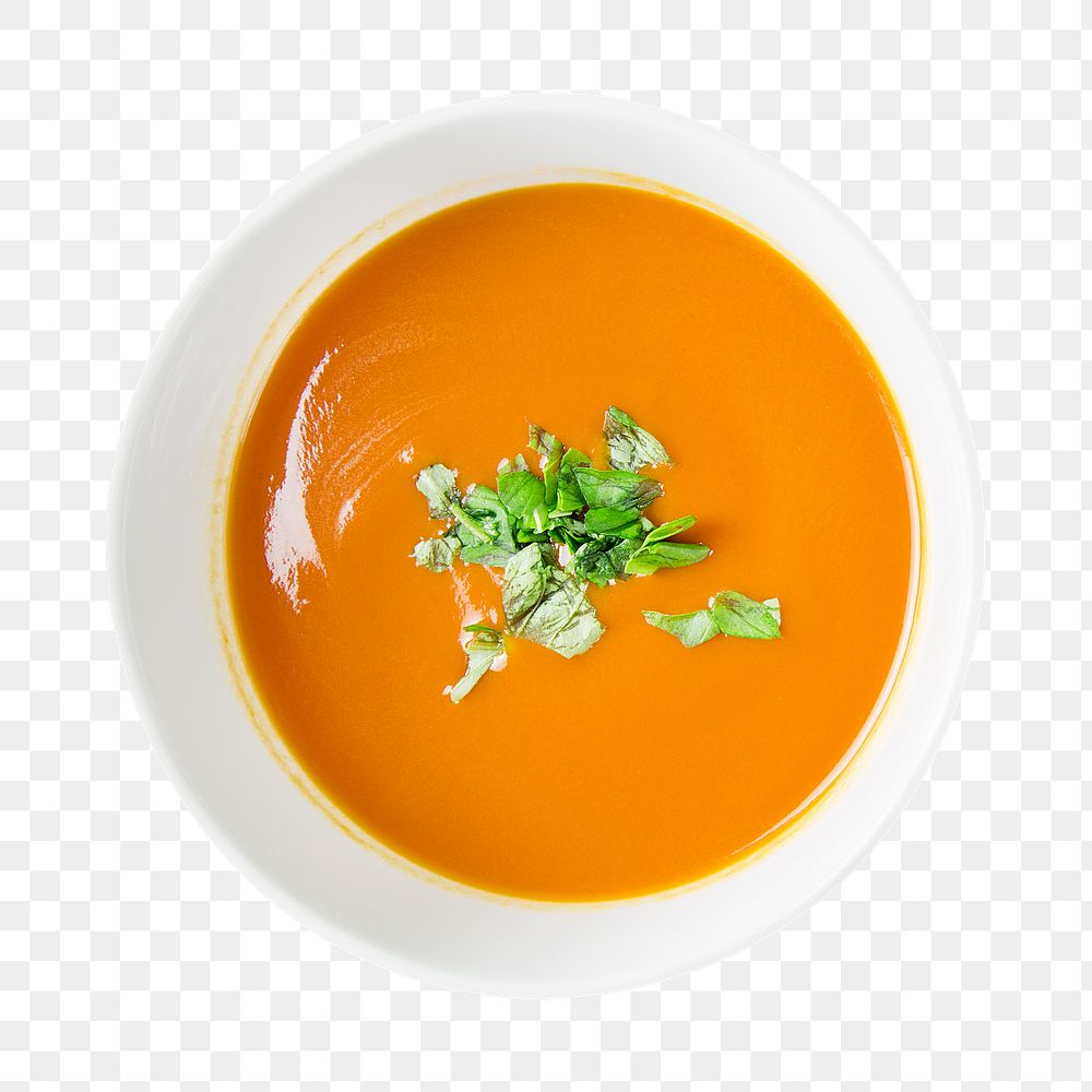 Tomato soup png collage element, transparent background