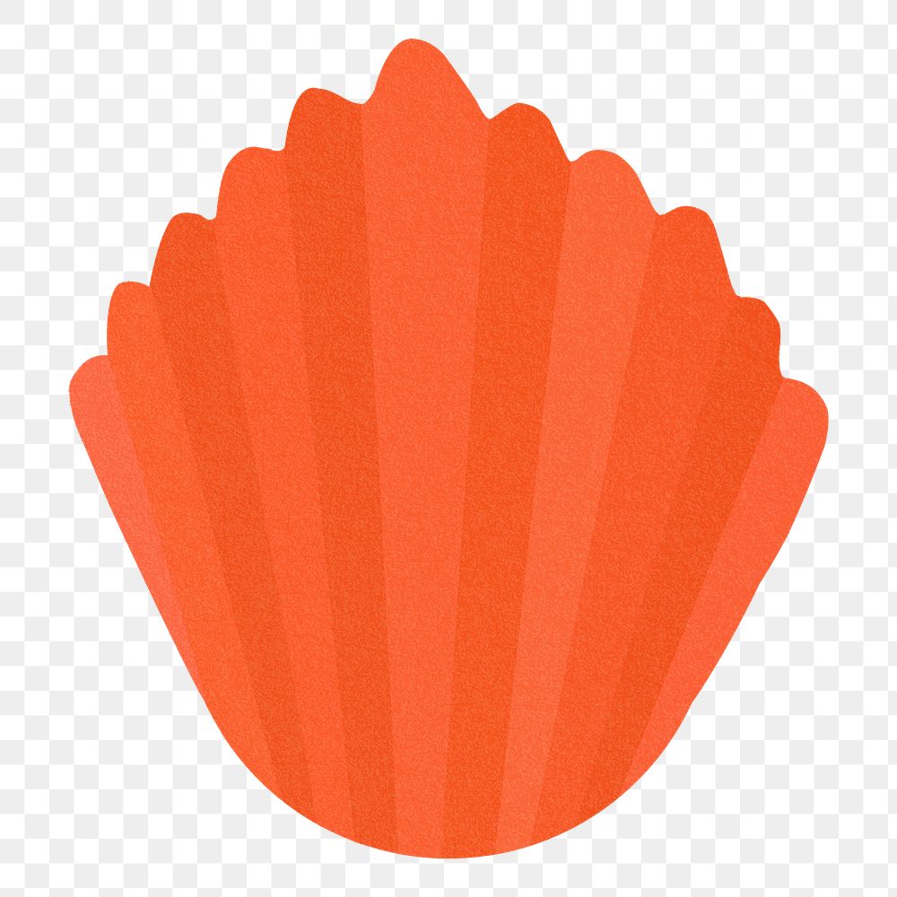 PNG orange leaf, paper craft element, transparent background