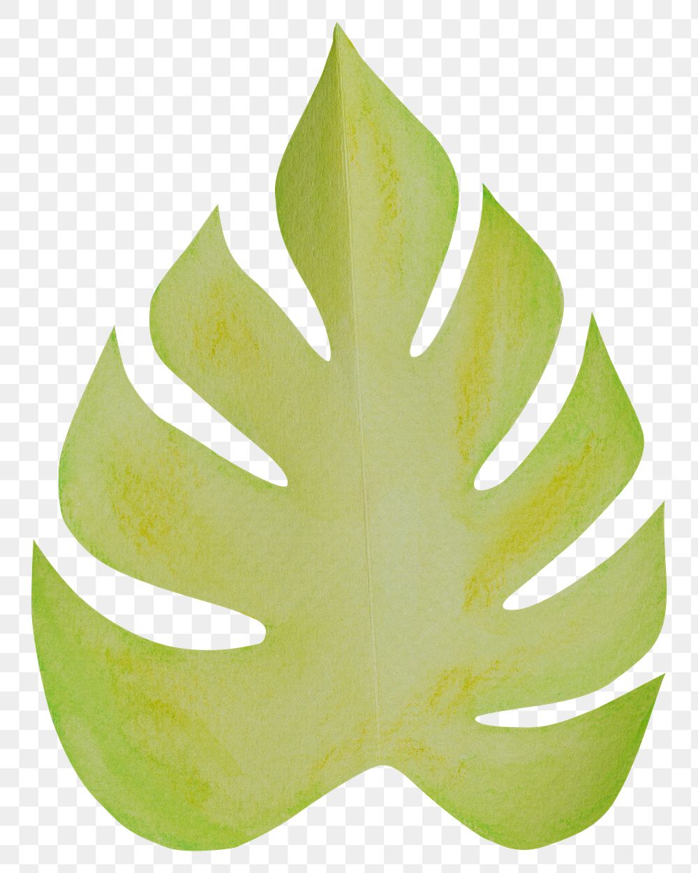 PNG orange leaf, paper craft element, transparent background