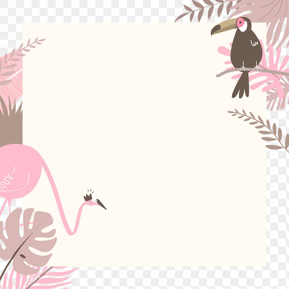 Tropical note png element, transparent background