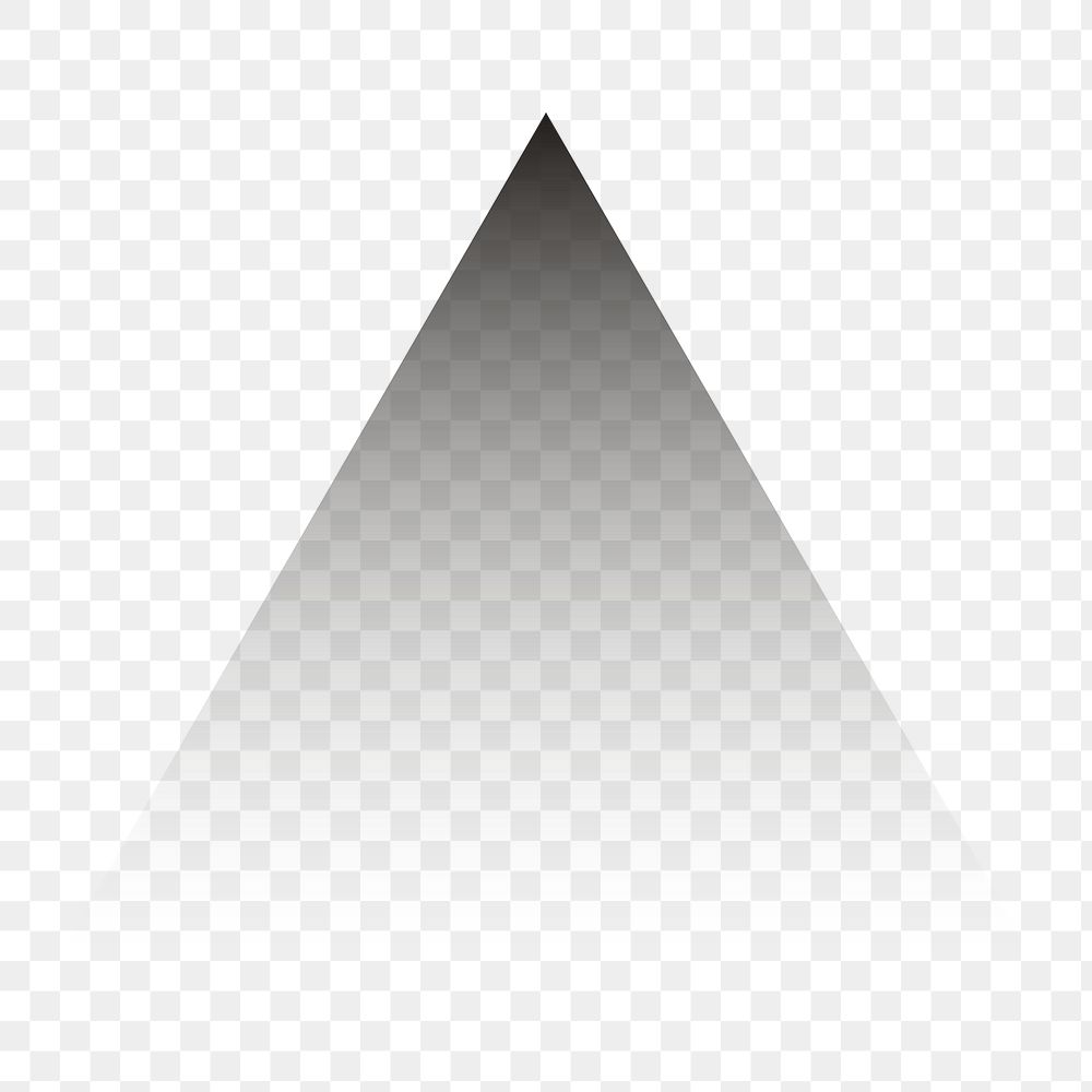 PNG black gradient pyramid, transparent background