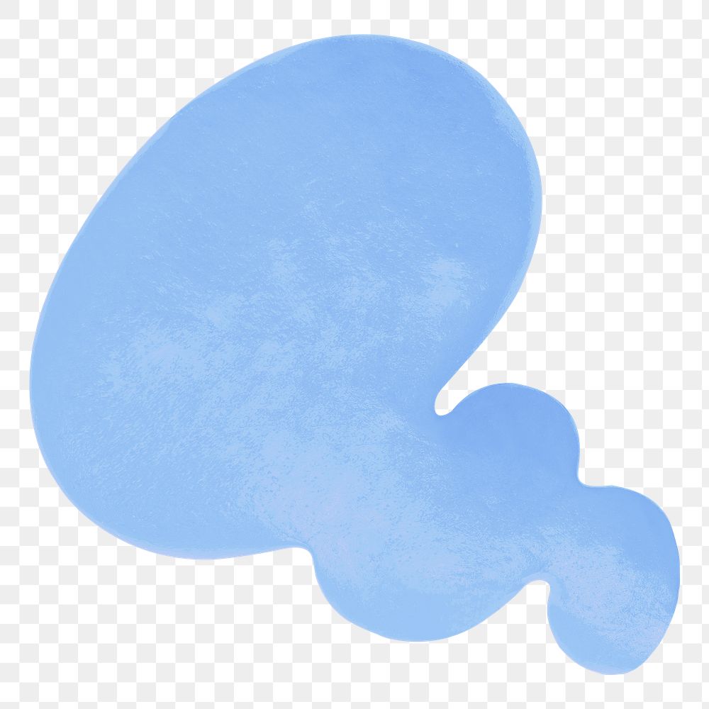 Blue speech bubble png clay collage remix, transparent background