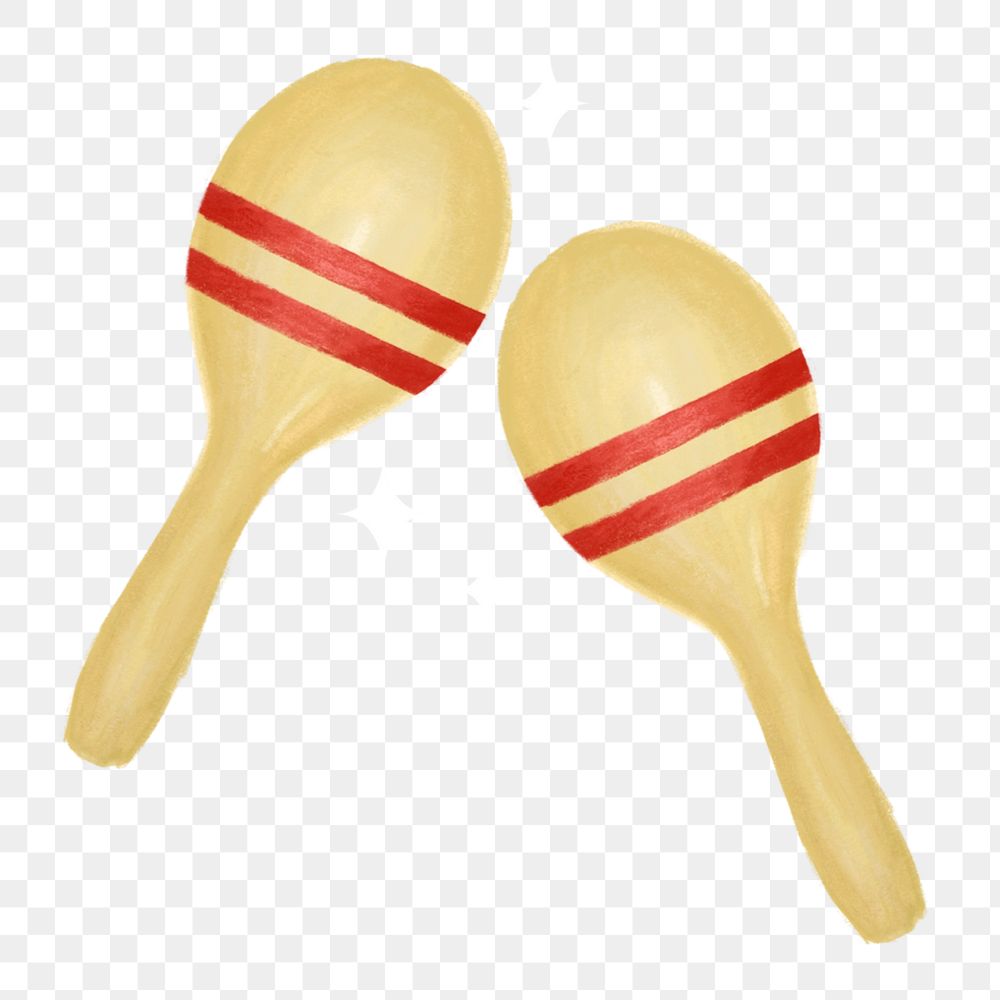 Maracas png sticker, transparent background