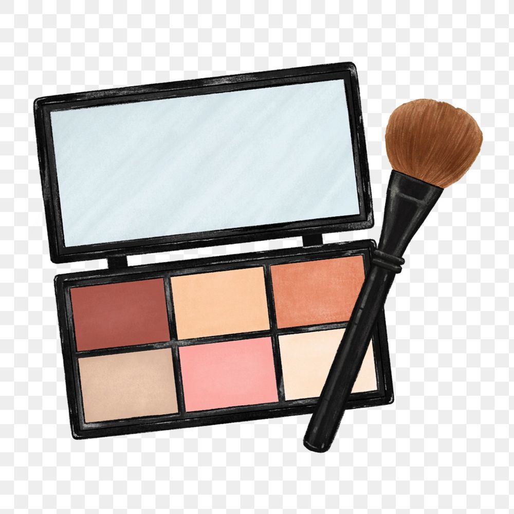 Png blush on makeup sticker, transparent background
