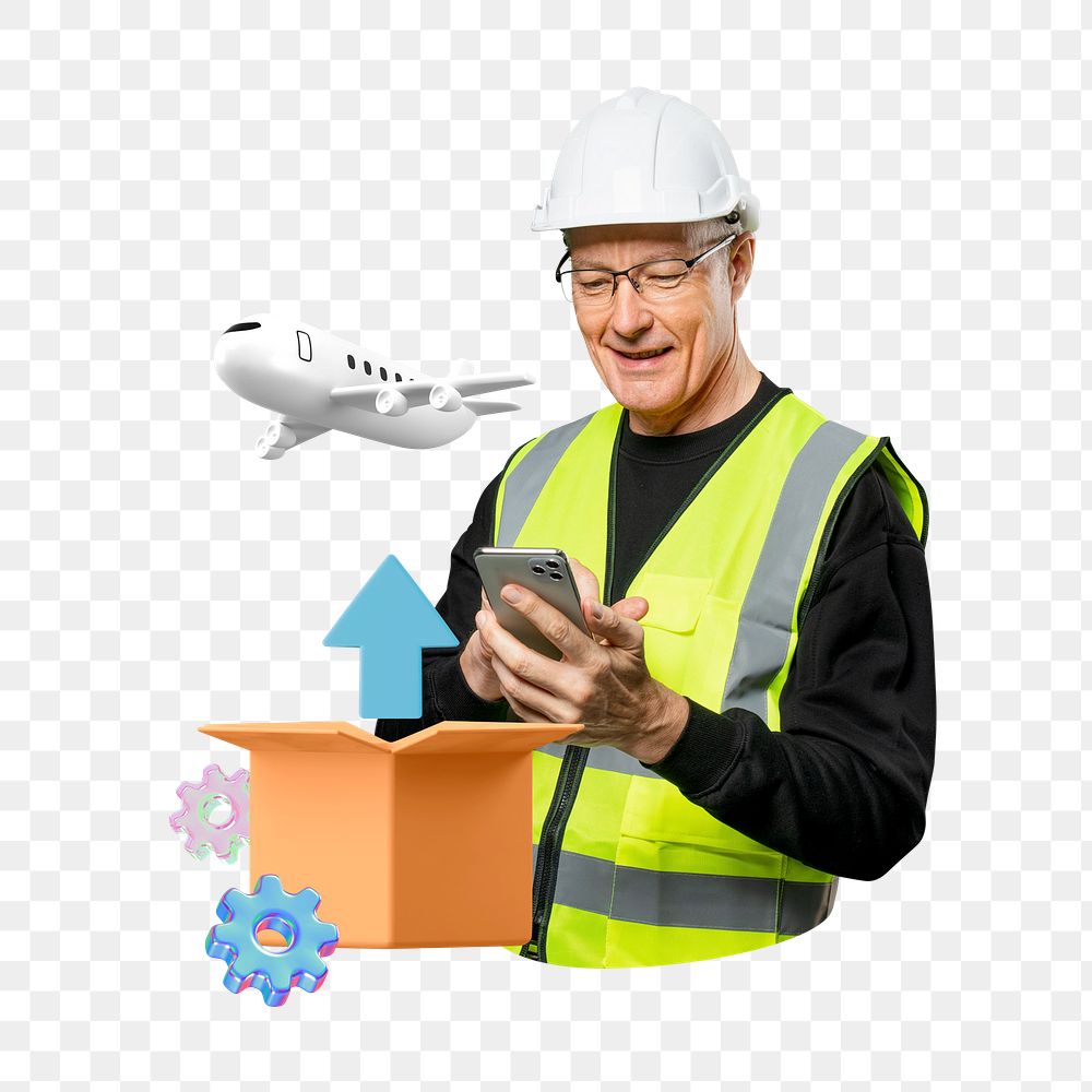 International business worldwide shipping png, transparent background