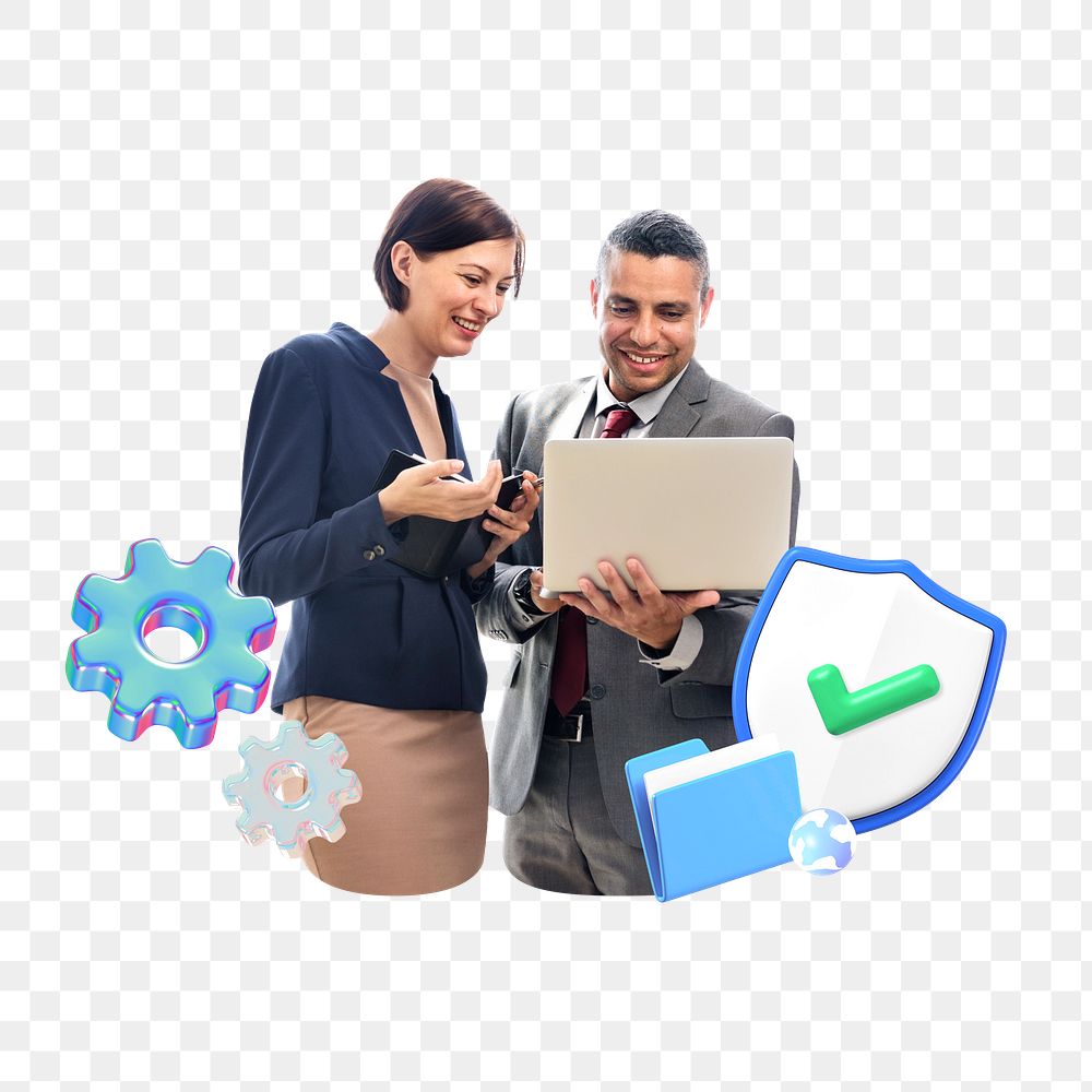 Secured business meeting plan png, transparent background