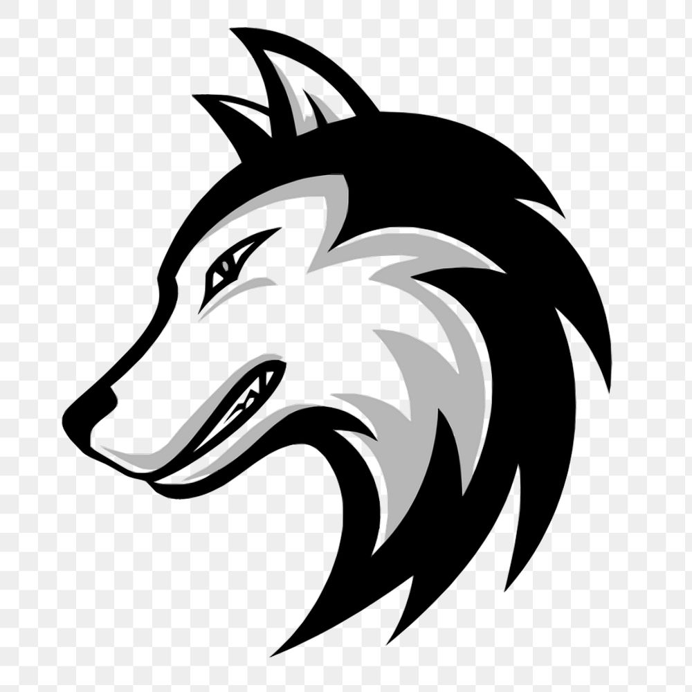 Wolf head png clipart illustration, | Free PNG - rawpixel