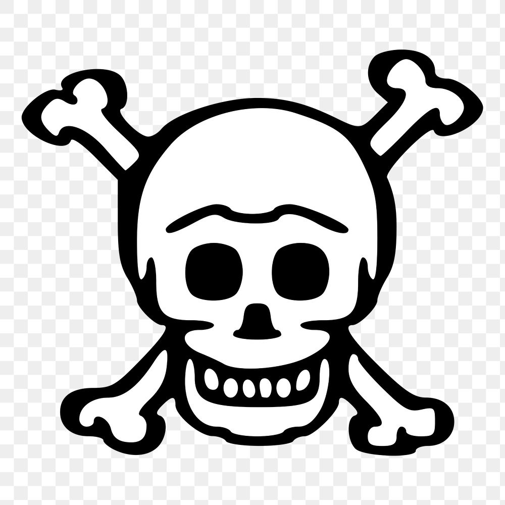 Poison skull png clipart illustration, transparent background. Free public domain CC0 image.