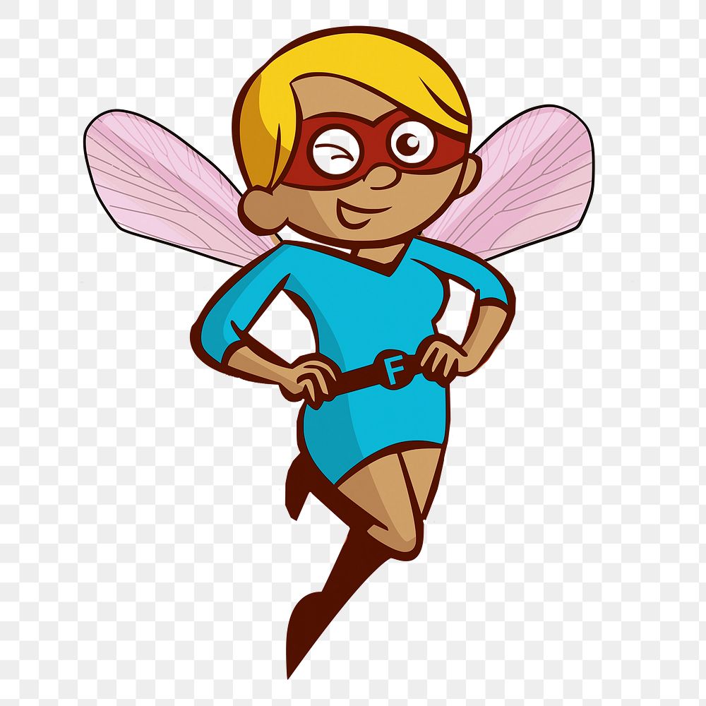 Fairy character png clipart illustration, transparent background. Free public domain CC0 image.