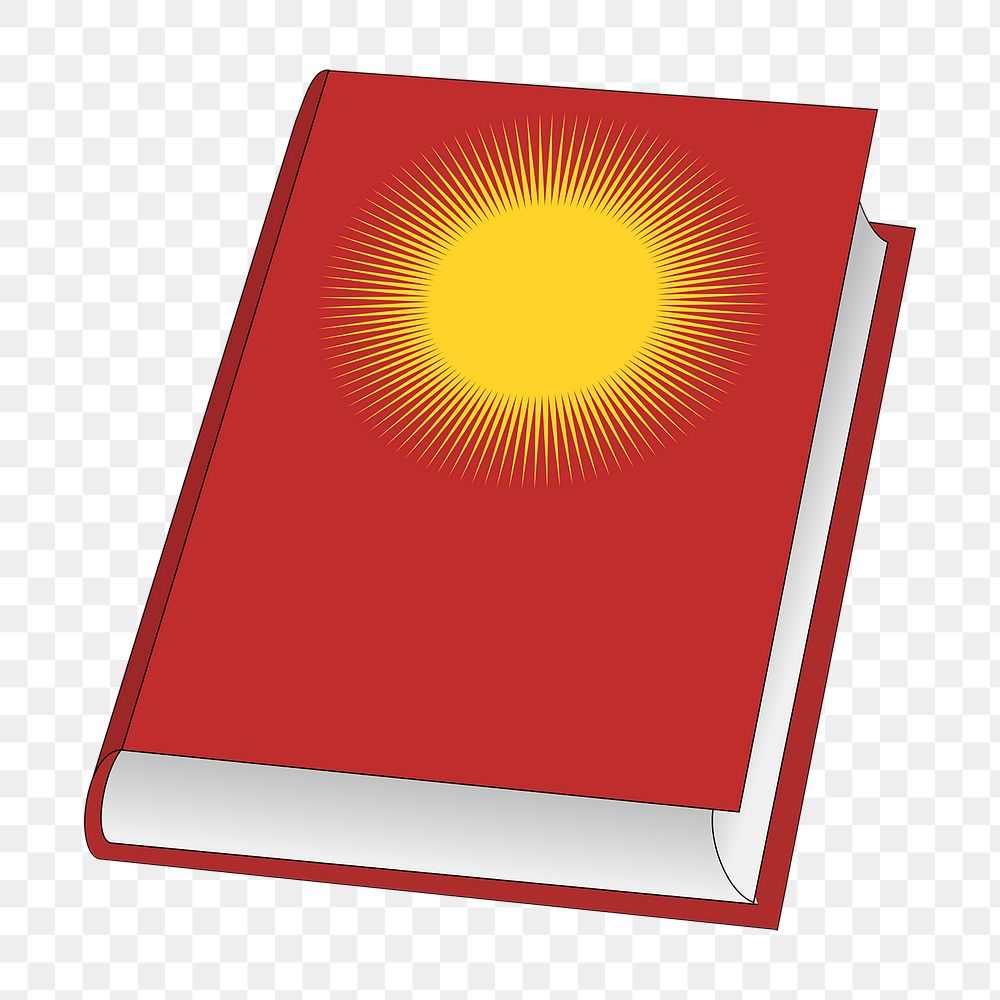 Red book png clipart illustration, transparent background. Free public domain CC0 image.