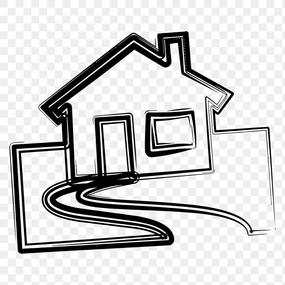 House png clipart illustration, transparent background. Free public domain CC0 image.