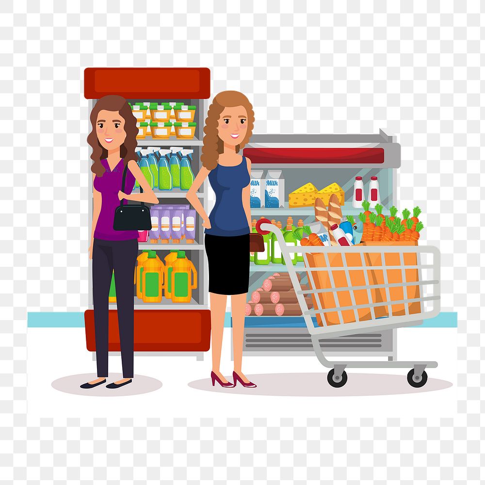 Supermarket png clipart illustration, transparent background. Free public domain CC0 image.