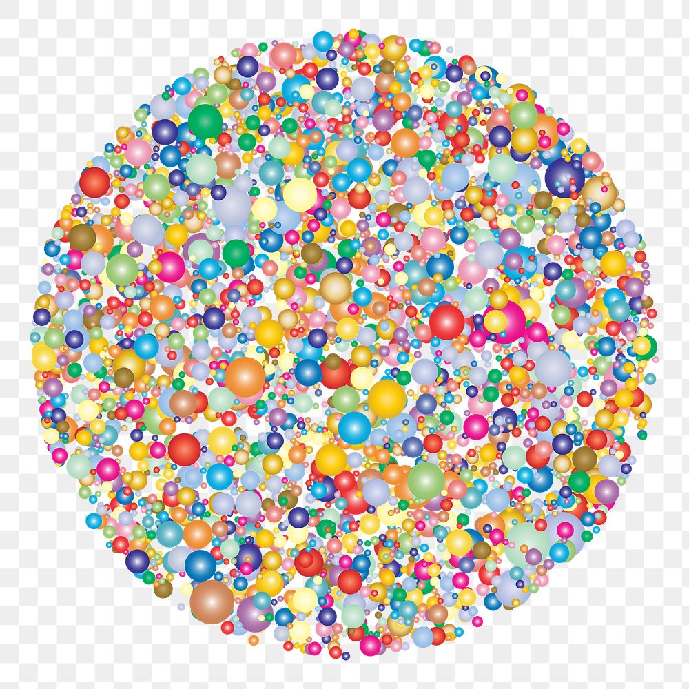Colorful circle shape png clipart, transparent background. Free public domain CC0 image.