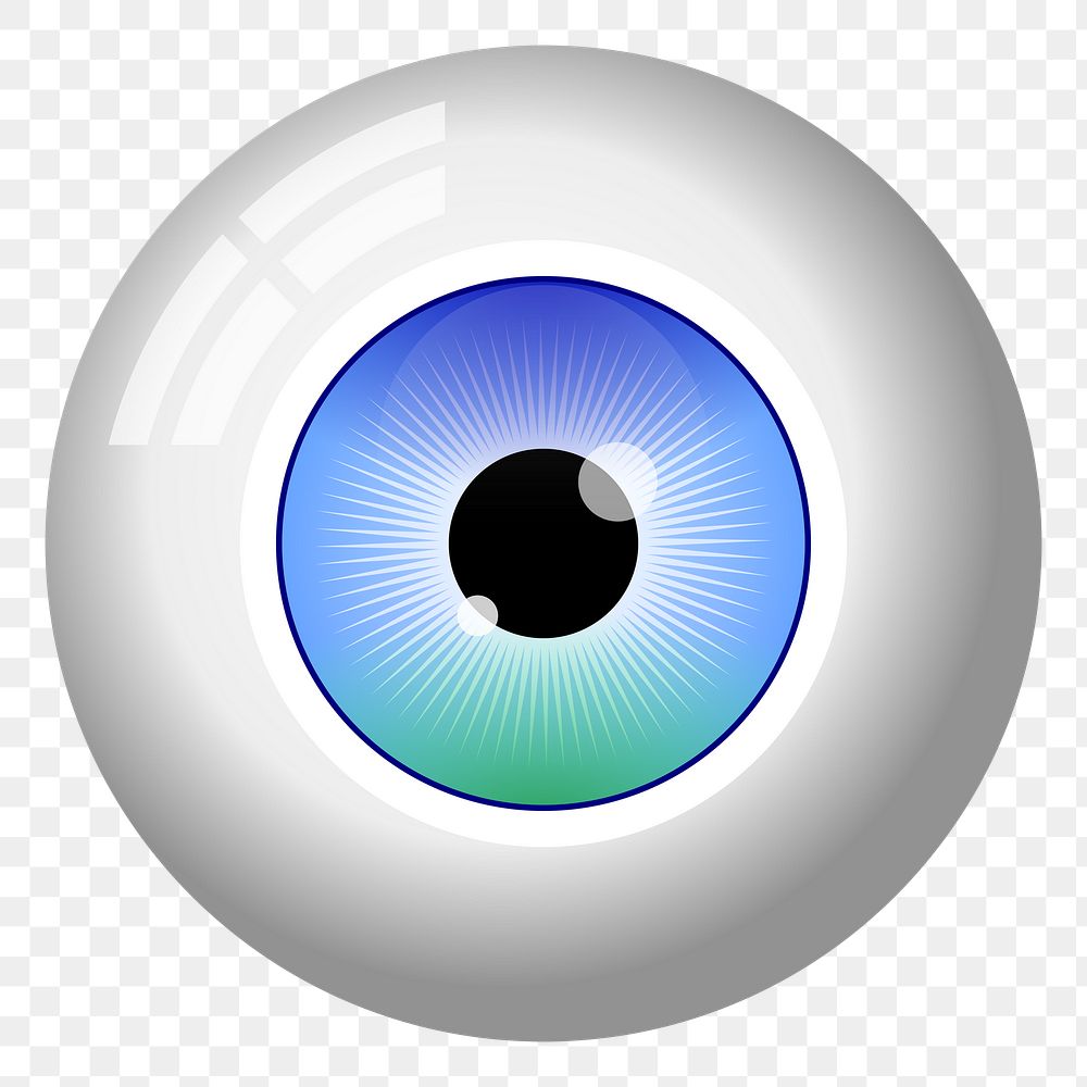 Eye-ball png clipart, transparent background. Free public domain CC0 image.