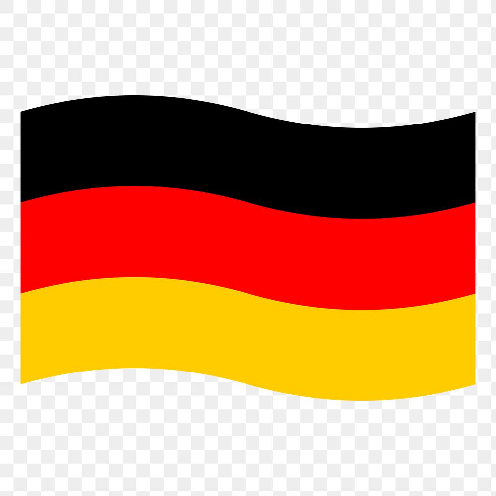 German flag png clipart, transparent background. Free public domain CC0 image.