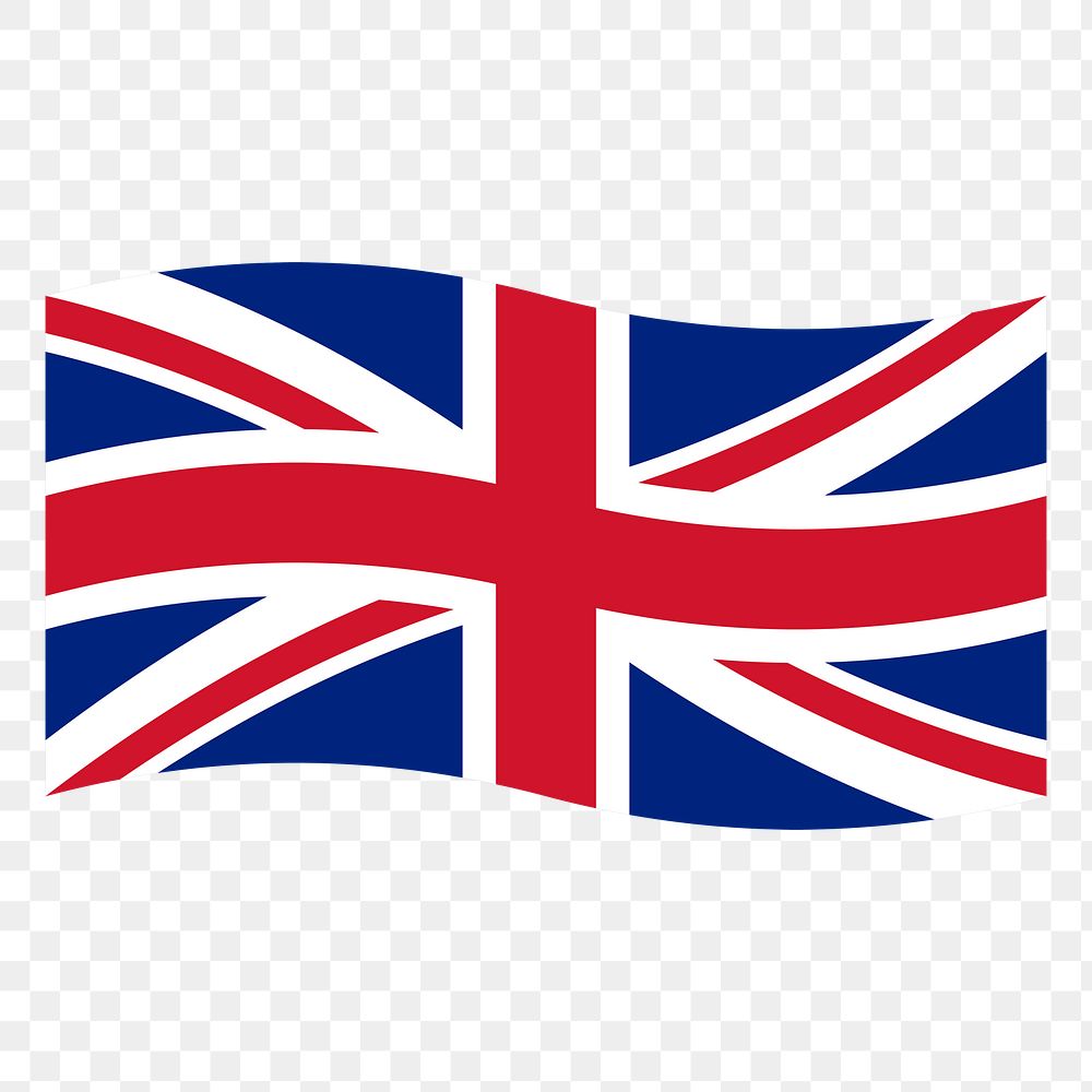 United Kingdom flag png clipart, transparent background. Free public domain CC0 image.