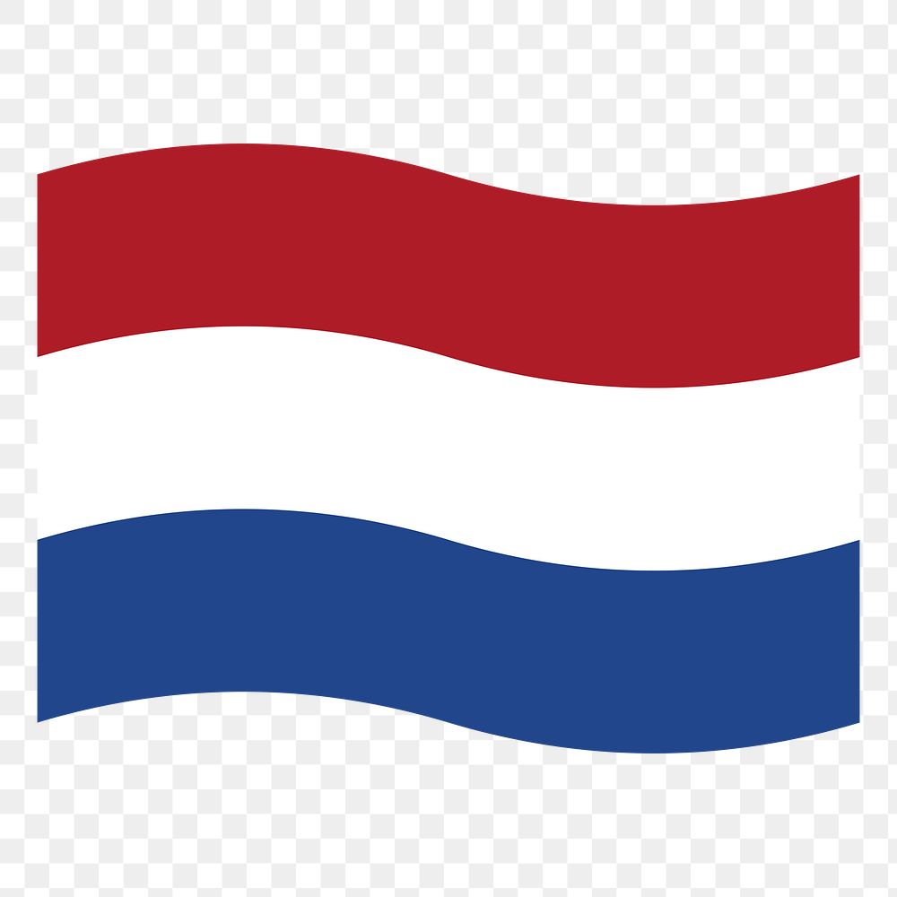 The Netherlands flag png clipart, transparent background. Free public domain CC0 image.