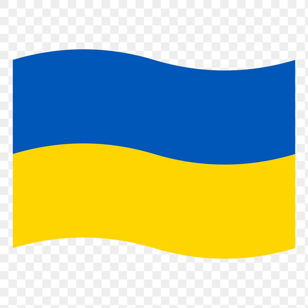 Ukrainian flag png clipart, transparent background. Free public domain CC0 image.
