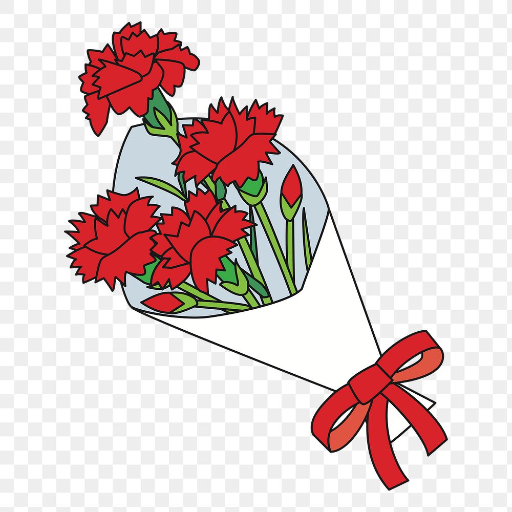 Flower bouquet png clipart, transparent background. Free public domain CC0 image.