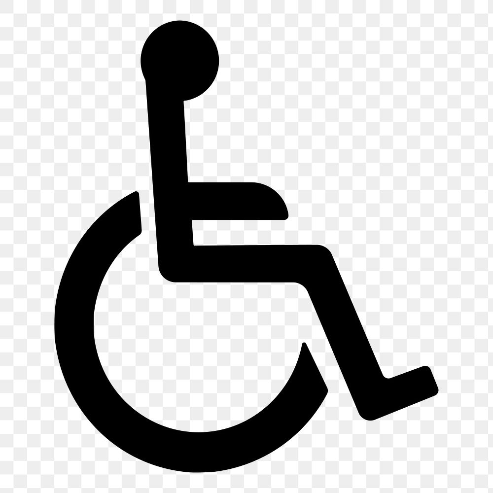 Wheelchair symbol png clipart, transparent background. Free public domain CC0 image.