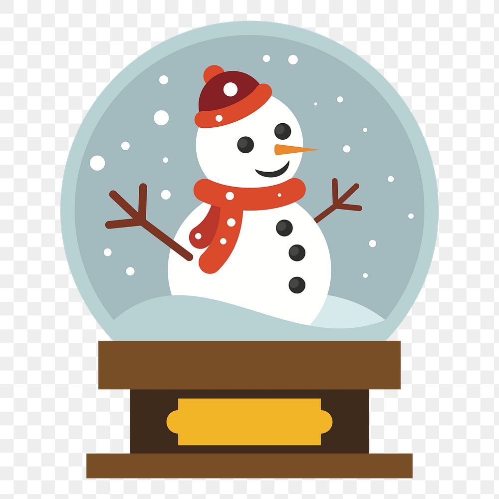 Christmas snow globe png clipart, transparent background. Free public domain CC0 image.