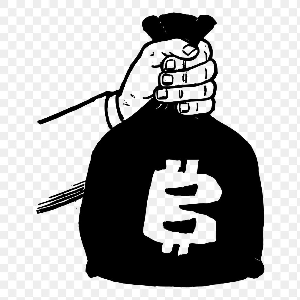 Money bag png clipart, transparent background. Free public domain CC0 image.