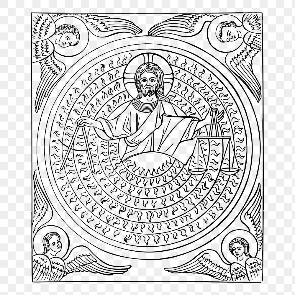 Jesus Christ png clipart, transparent background. Free public domain CC0 image.