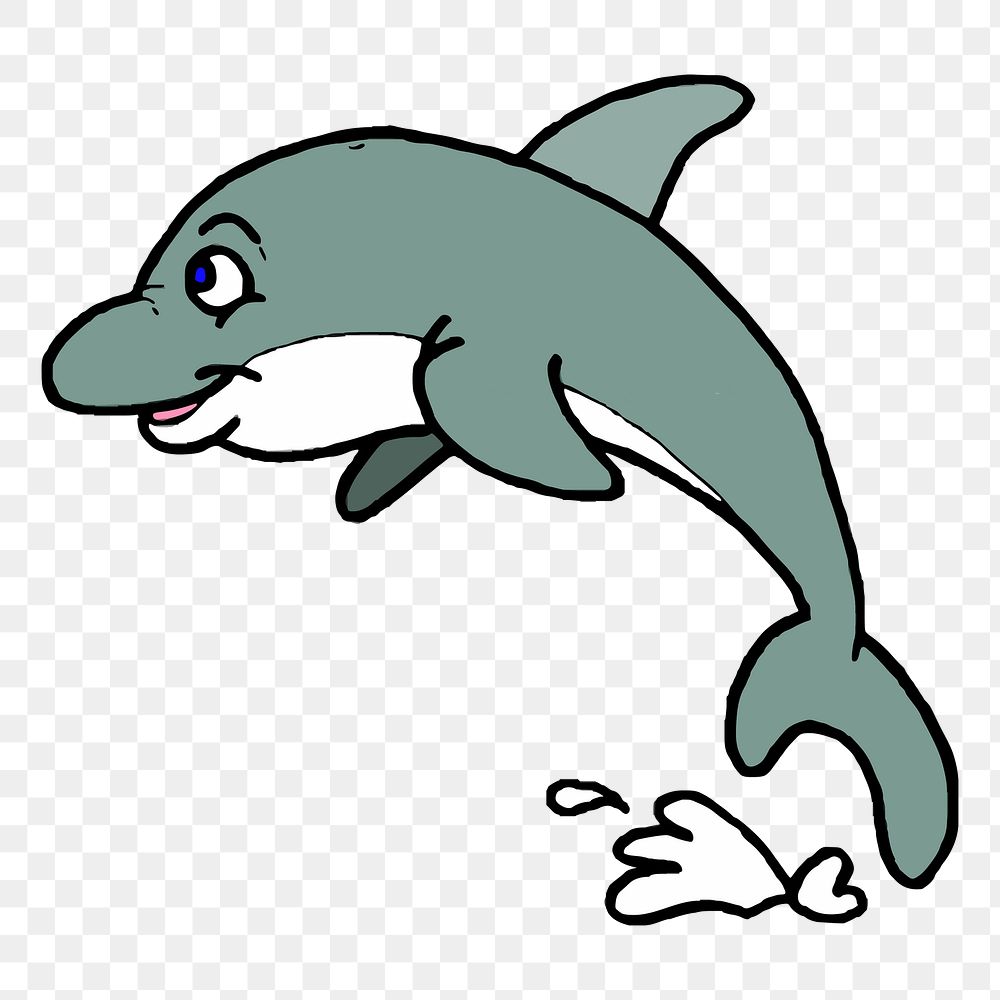 Dolphin png sticker, transparent background. Free public domain CC0 image.